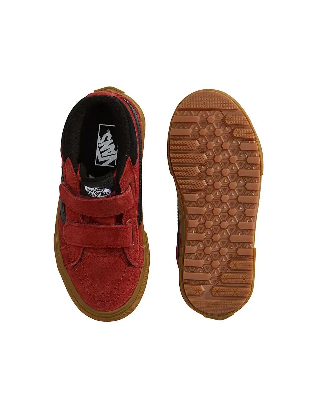 Baskets pour enfant Vans Sk8-mid orange. 4/4