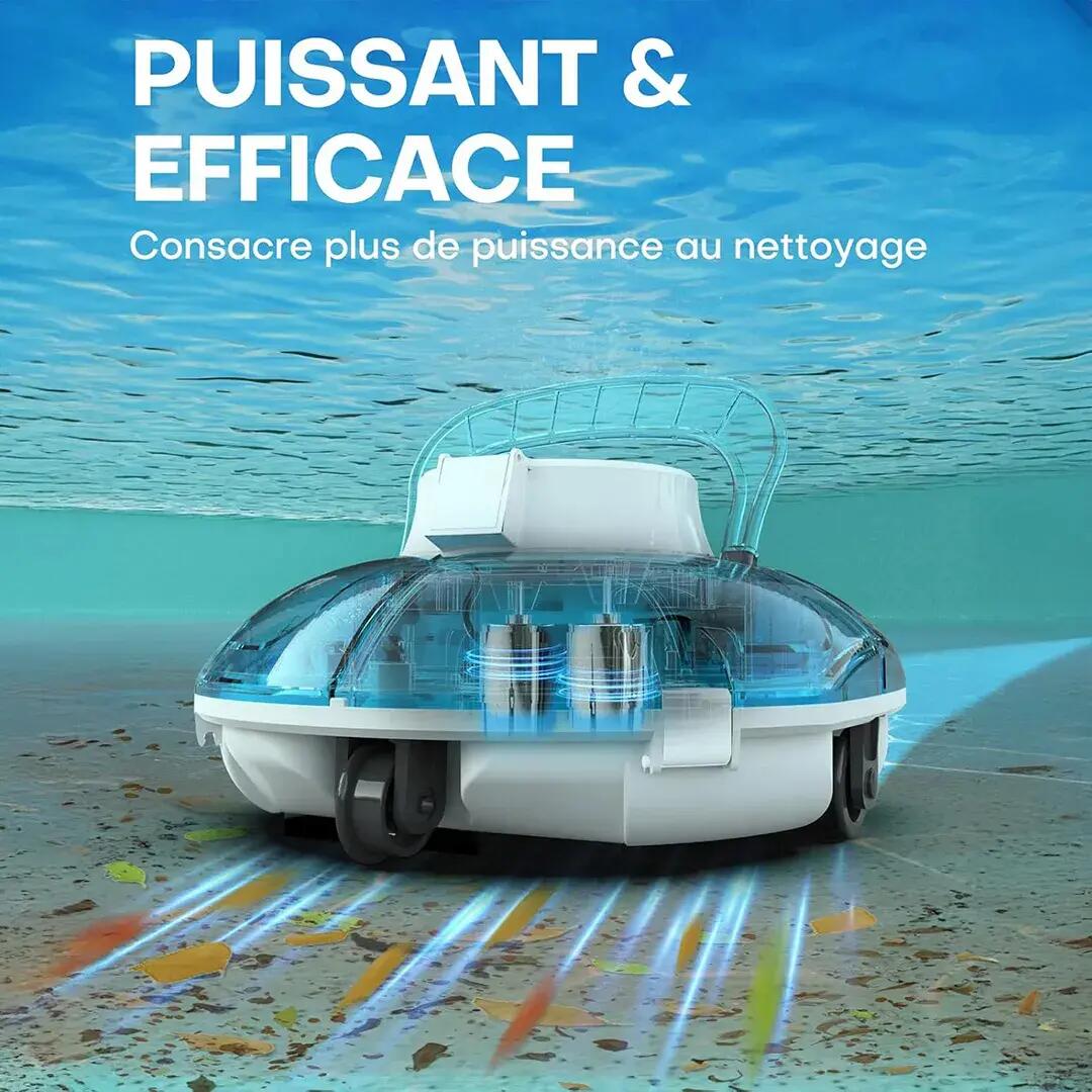Robot électrique de piscine sans fil nettoyage des fonds 4/6