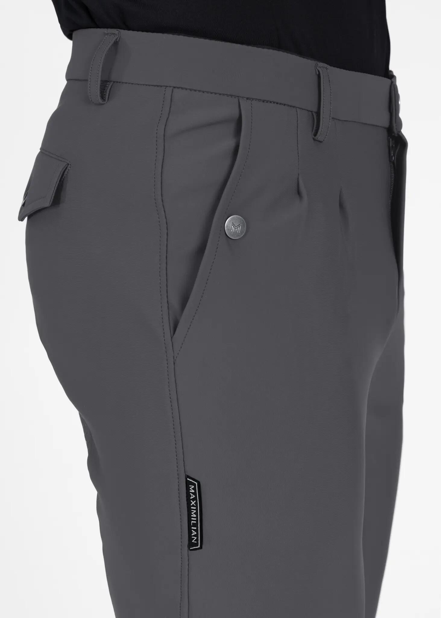 Pantalón Hombre Equitación Maximilian Founder Full Grip Grafito 5/8
