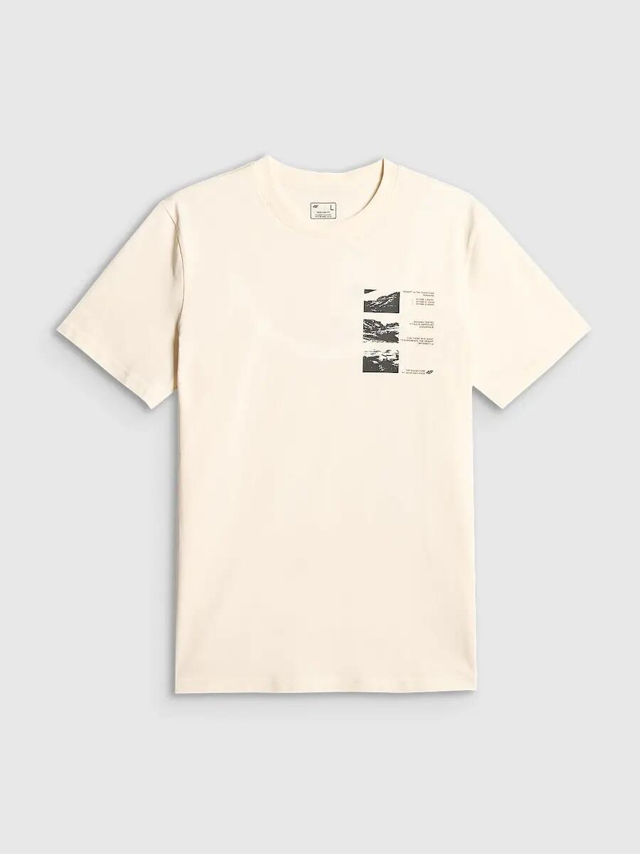T-shirt regular z nadrukiem męski 4F 4FRSS26TTSHM4231 5/6