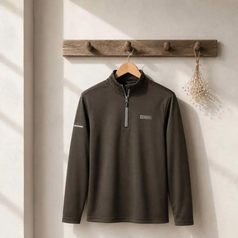 Camiseta - Hombre - Media cremallera - Montemol - Verde 2/3