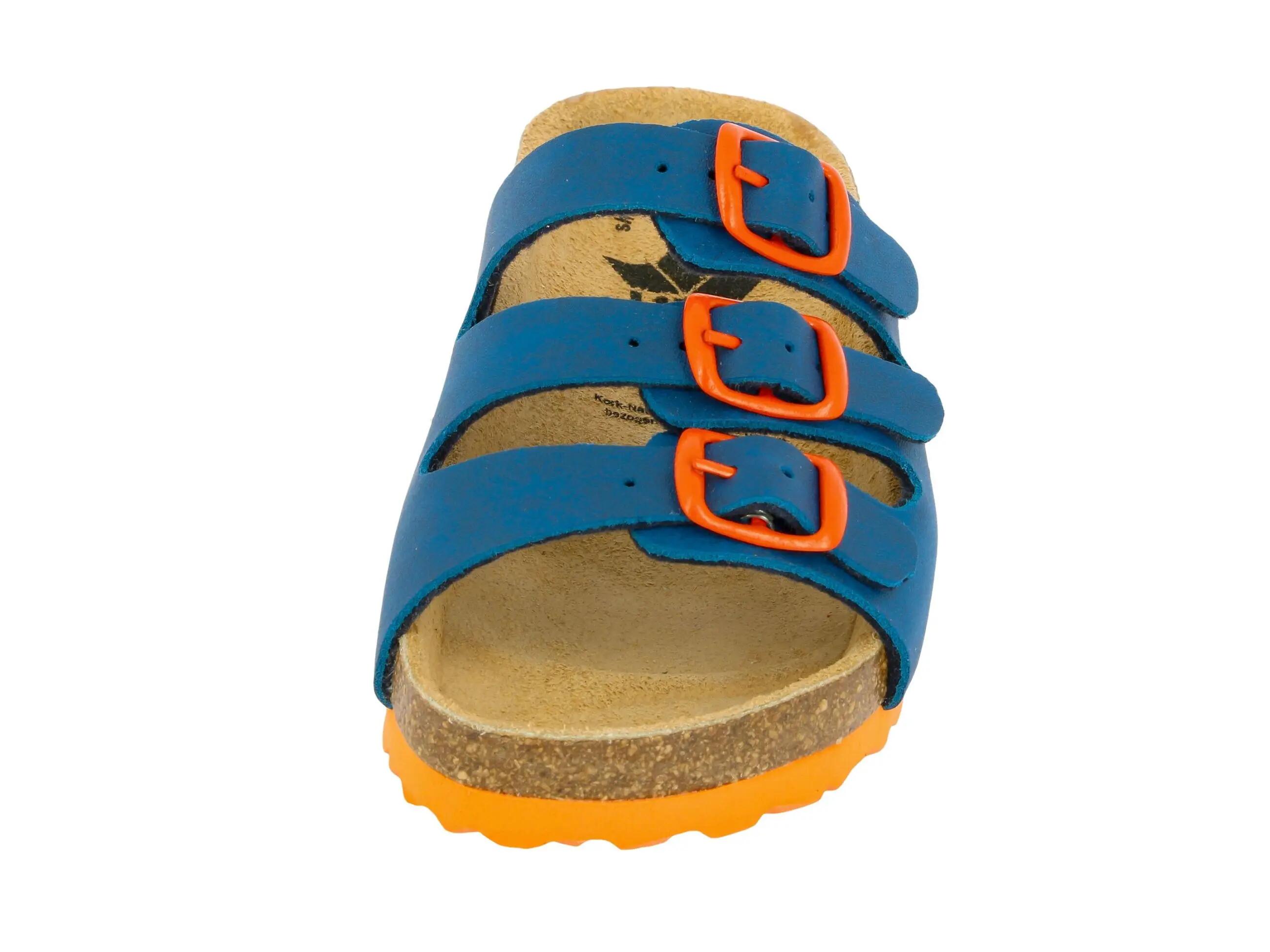 Muiltje - jongens - LICO Bioline Kids - 3 gespen - donkerblauw 3/6
