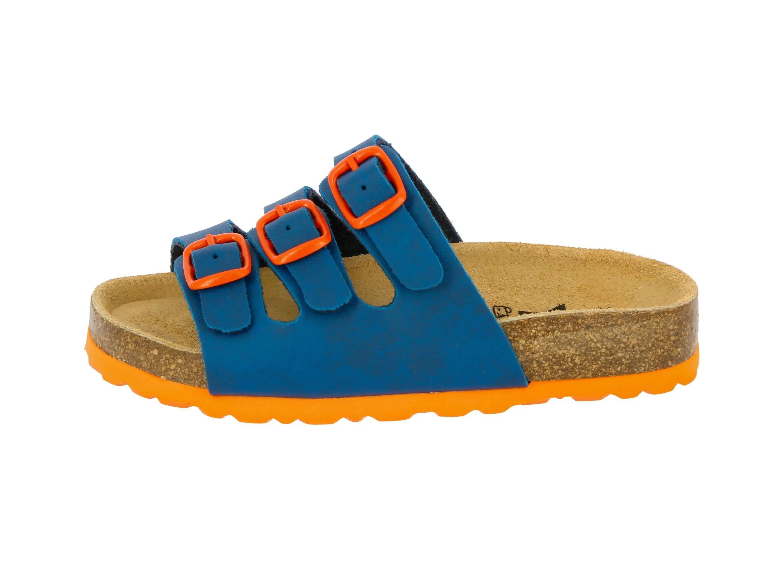 Muiltje - jongens - LICO Bioline Kids - 3 gespen - donkerblauw 2/6