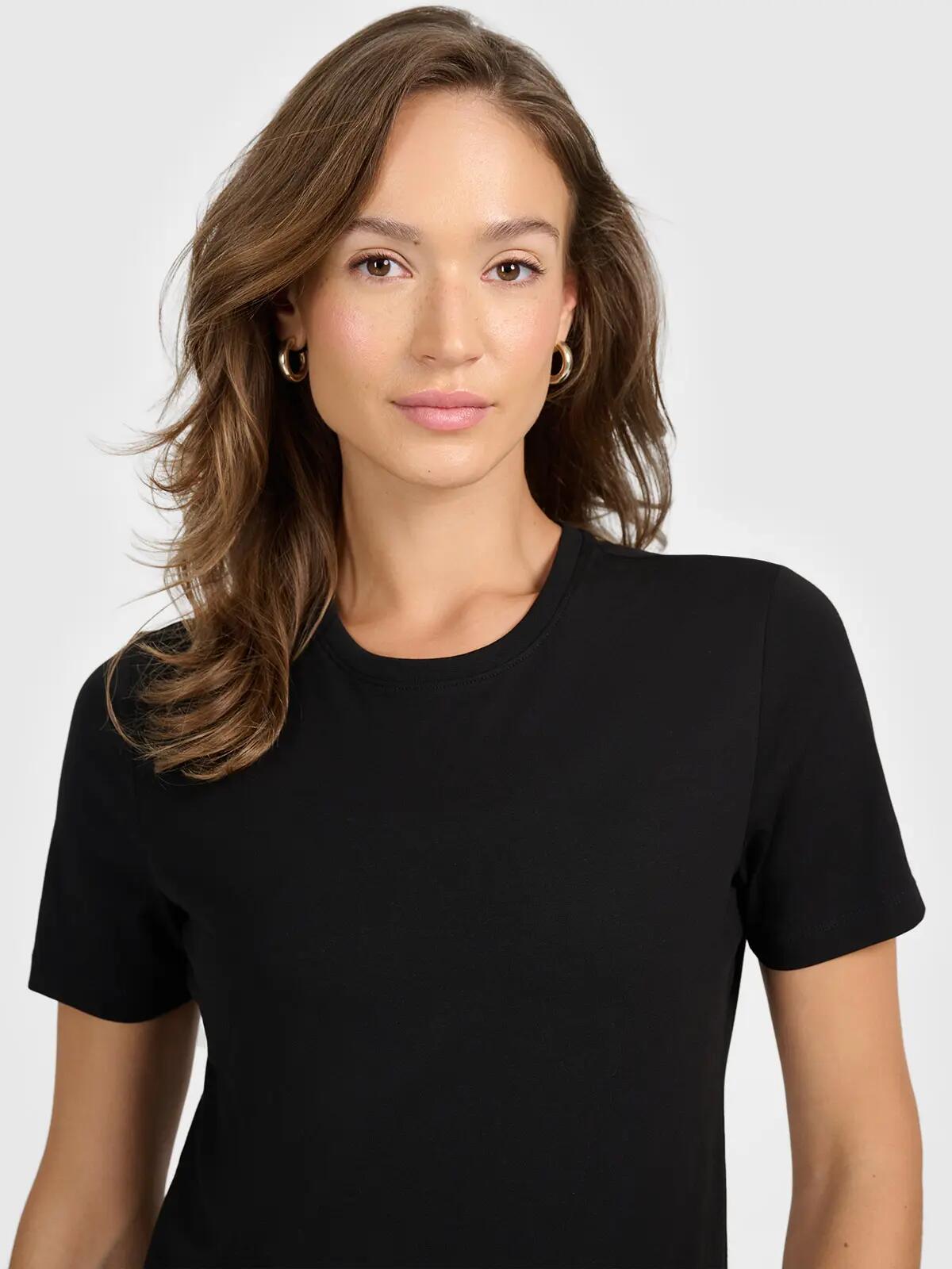 4F T-shirt regular gładki damski 6/8