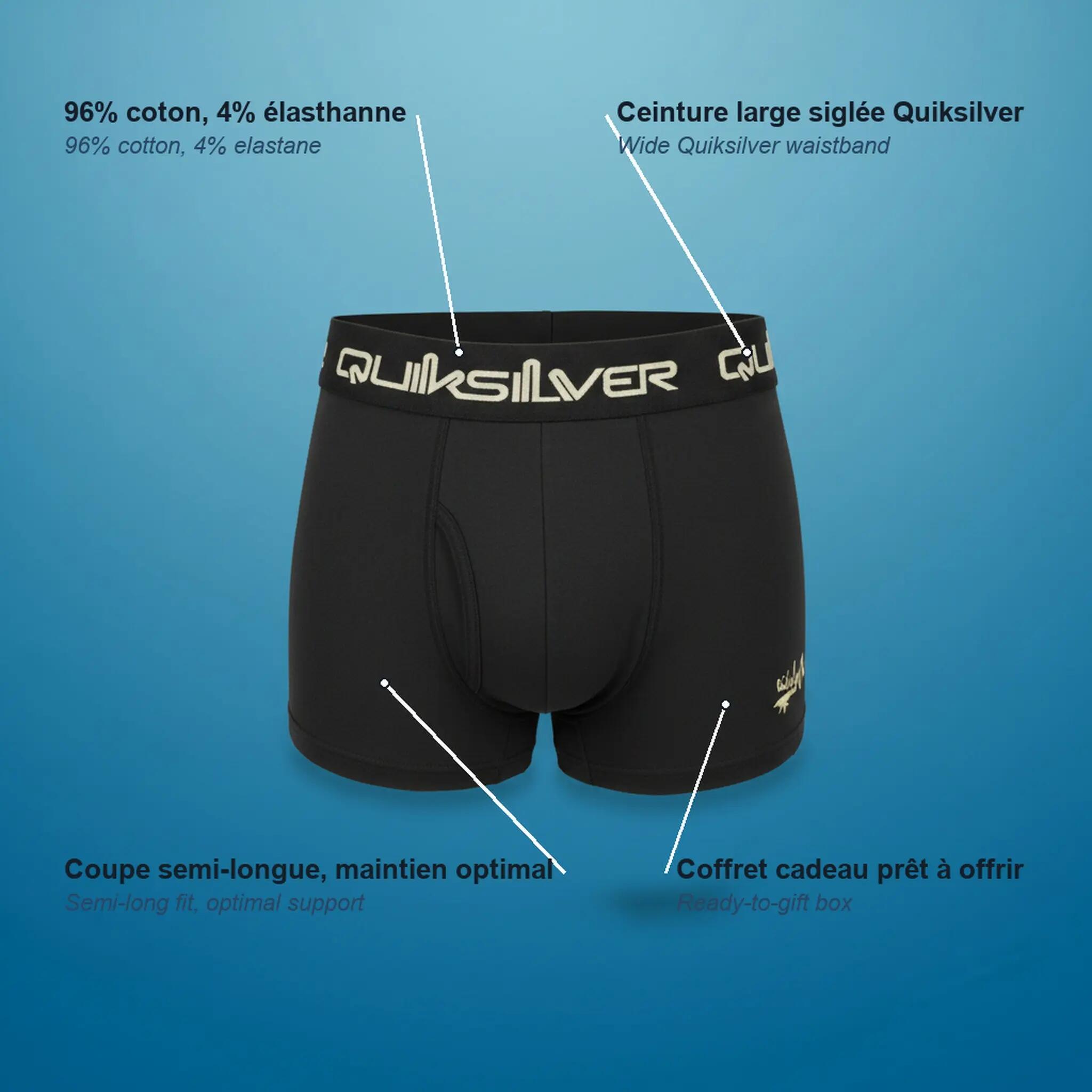 Pack de 4 Boxers Hombre QUIKSILVER Licencia Oficial Caja Regalo 5/7