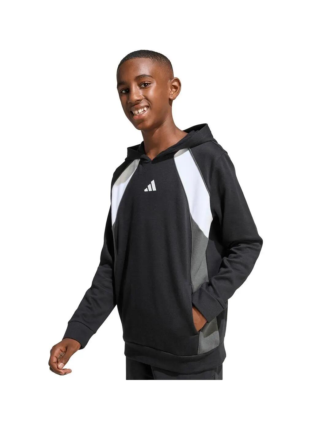 Sweatshirts polaires pour enfant Adidas Colorblock Noir. 4/5