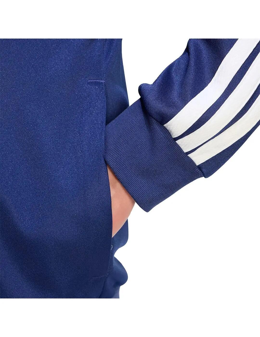 Sweat à capuche en polaire pour homme Adidas House of Tiro Bleu. 5/5
