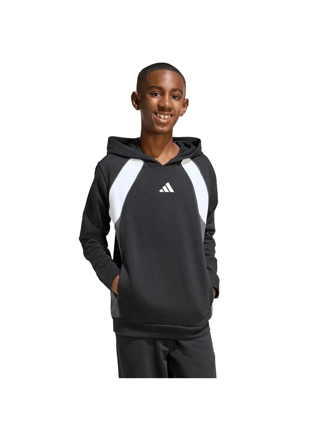 Sweatshirts polaires pour enfant Adidas Colorblock Noir. 2/5
