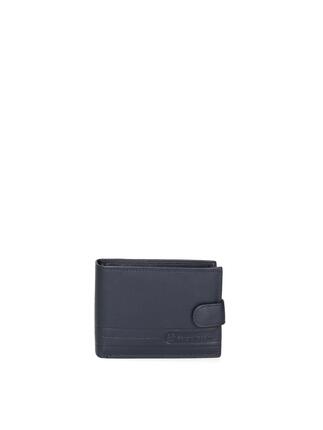 Portefeuille homme Sergio Tacchini cuir véritable noir bouton pression