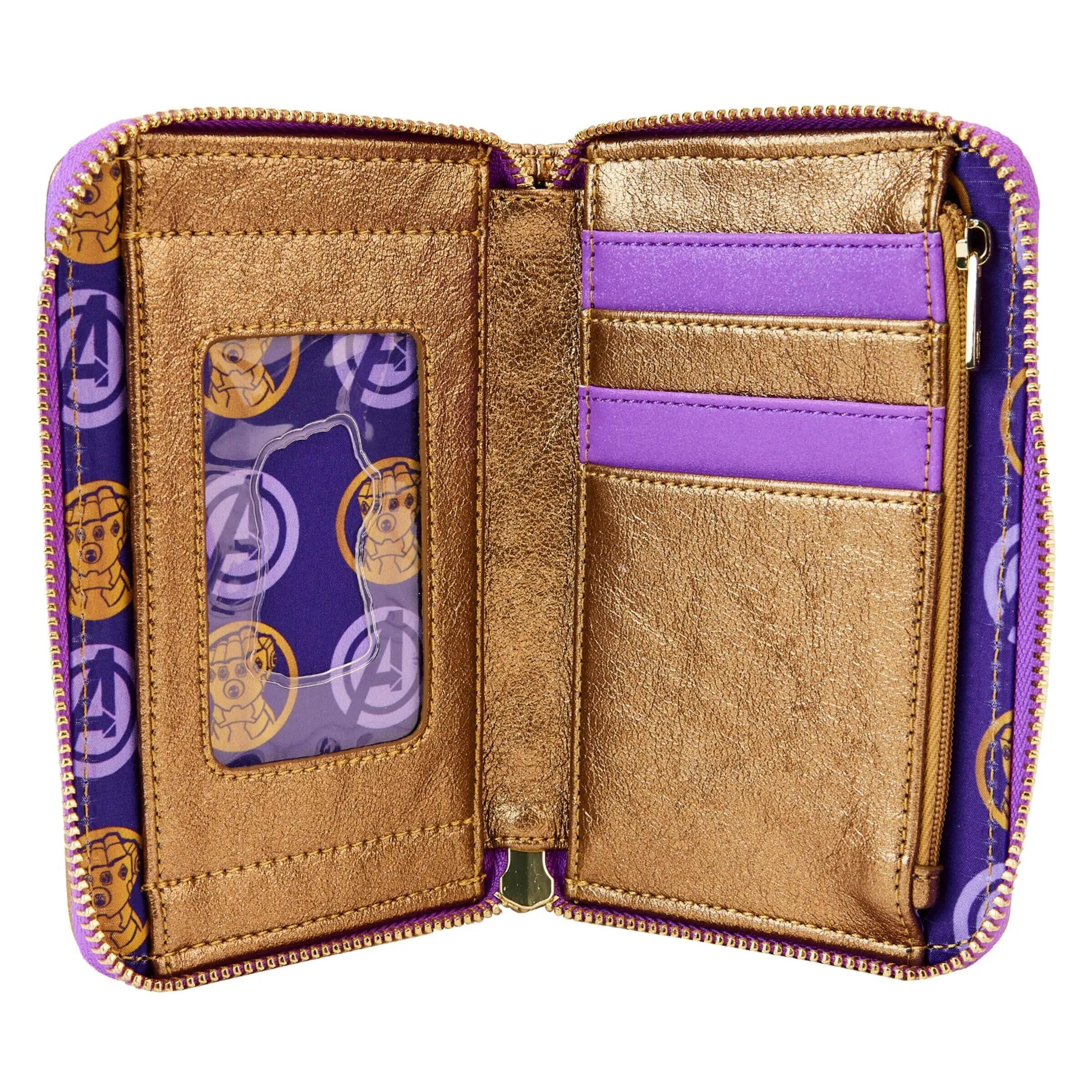 Dziecięcy portfel Loungefly LF MARVEL SHINE THANOS GAUNTLET ZIP AROUND WALLET 4/4