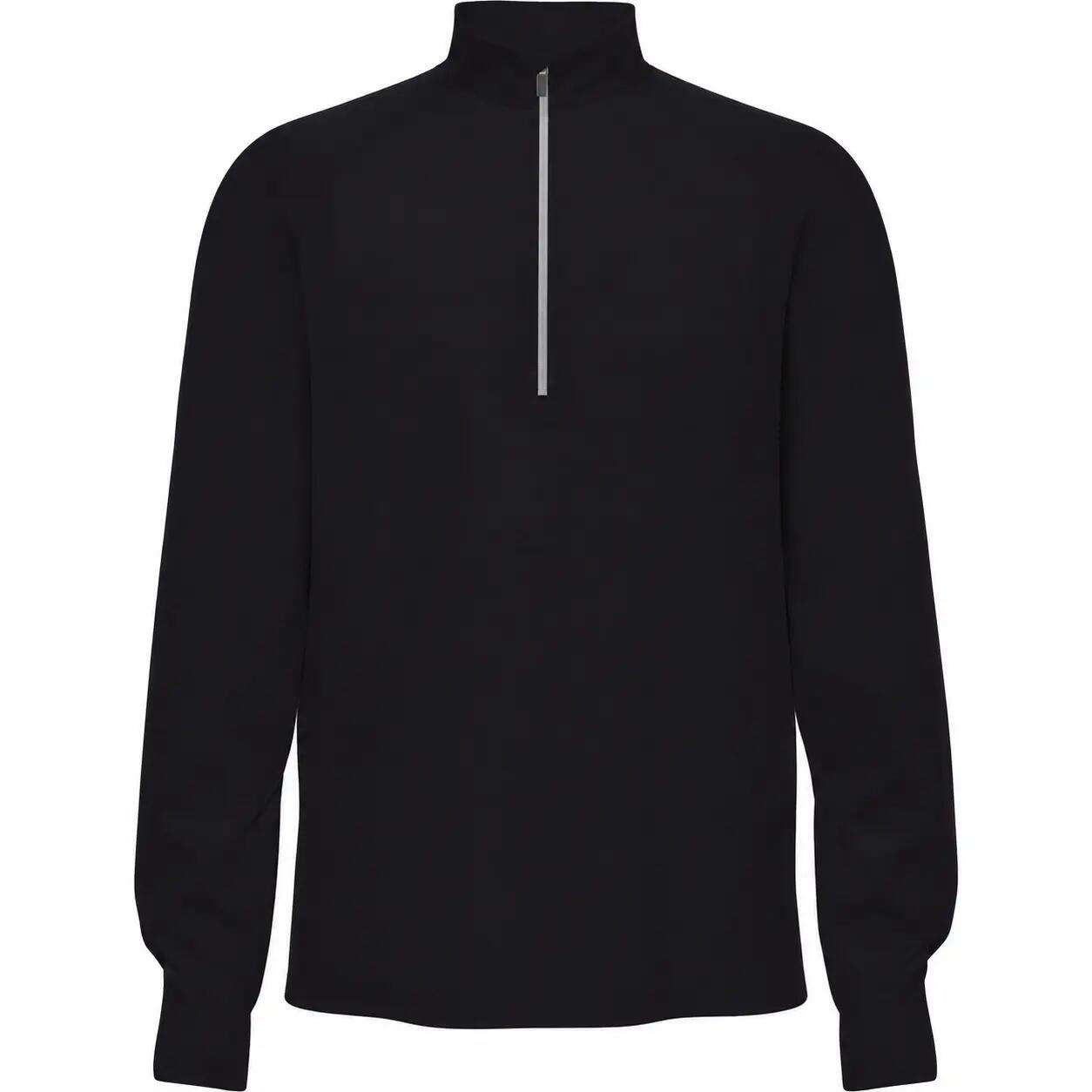 Original Penguin LS Mixed Media 1/4 Zip Pullover LC, pull pour homme, noir 1/1