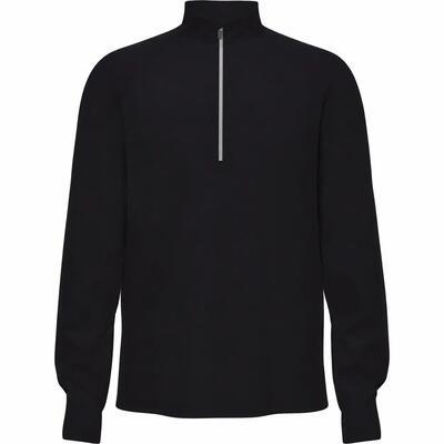 Original Penguin LS Mixed Media 1/4 Zip Pullover LC maglione da uomo nero