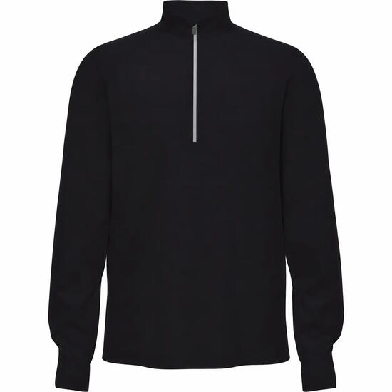 Original Penguin LS Mixed Media 1/4 Zip Pullover LC maglione da uomo nero