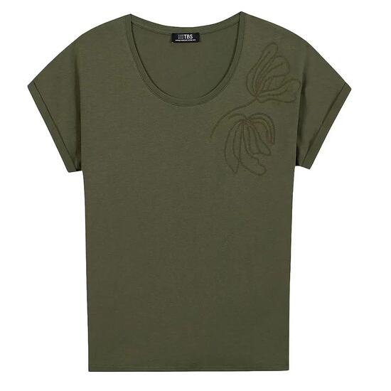 T-Shirt Kaki Femme TBS ZILDOTEE