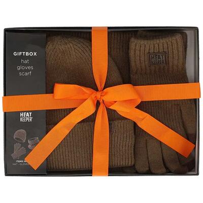 Giftset heren - muts + nekwarmer + handschoenen - zwart
