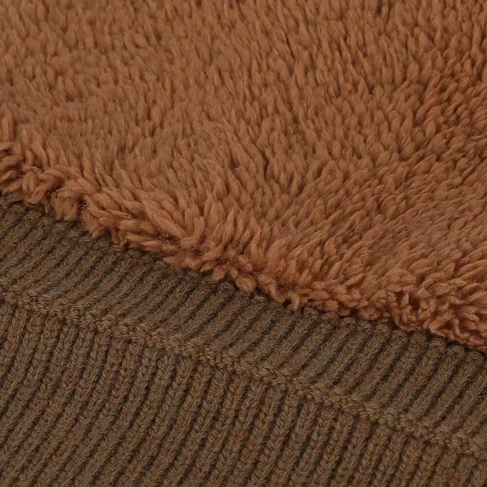 Geschenkset Herren - Mütze + Schlauchschal + Handschuhe - Dunkles Taupe meliert 6/6