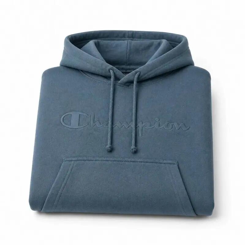 Sudadera - deporte - hombre - capucha, bolsillo - azul 3/4