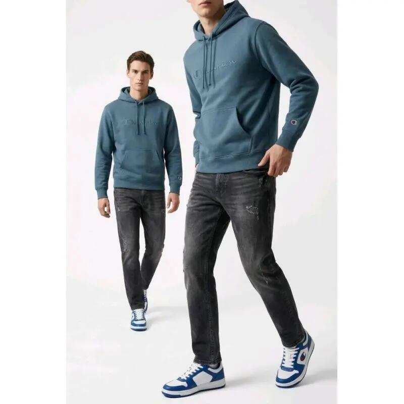 Sudadera - deporte - hombre - capucha, bolsillo - azul 2/4