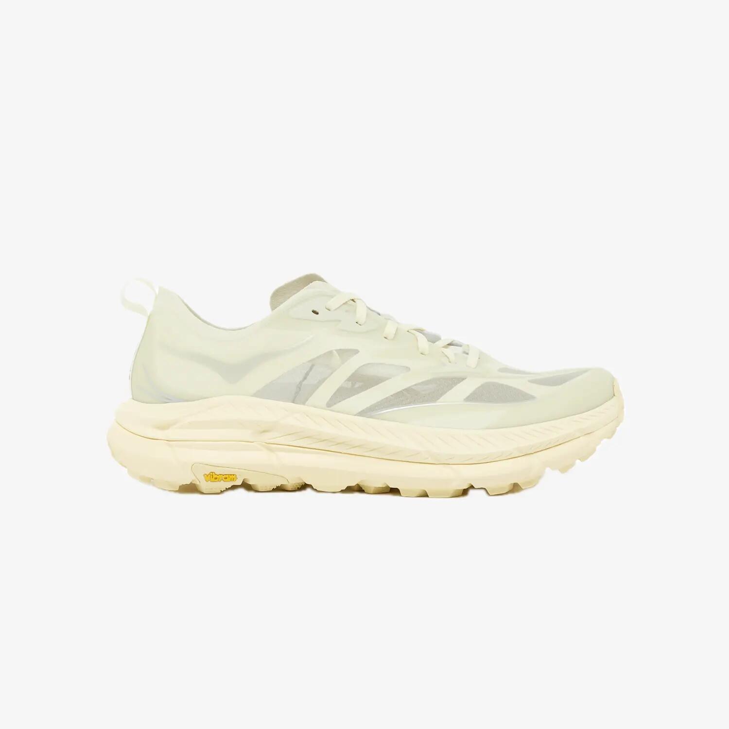 HOKA Mafate Speed 4 Lite Trail Running Shoes - Truffle Salt/Vintage Yellow 3/4
