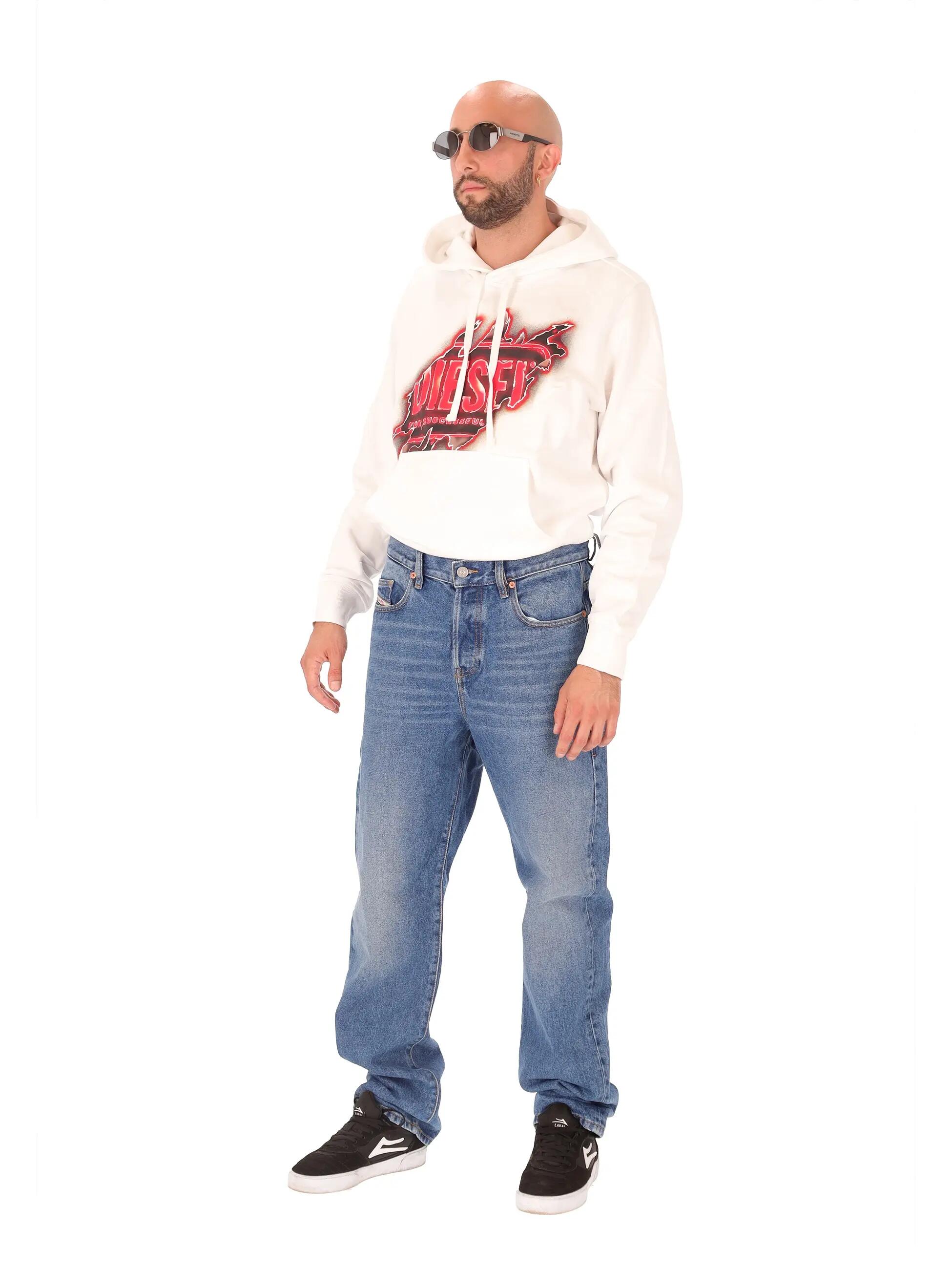Pantaloni Diesel Kaelen Prime Albastru Jeans Barbati - Bumbac Inchidere Fermoar