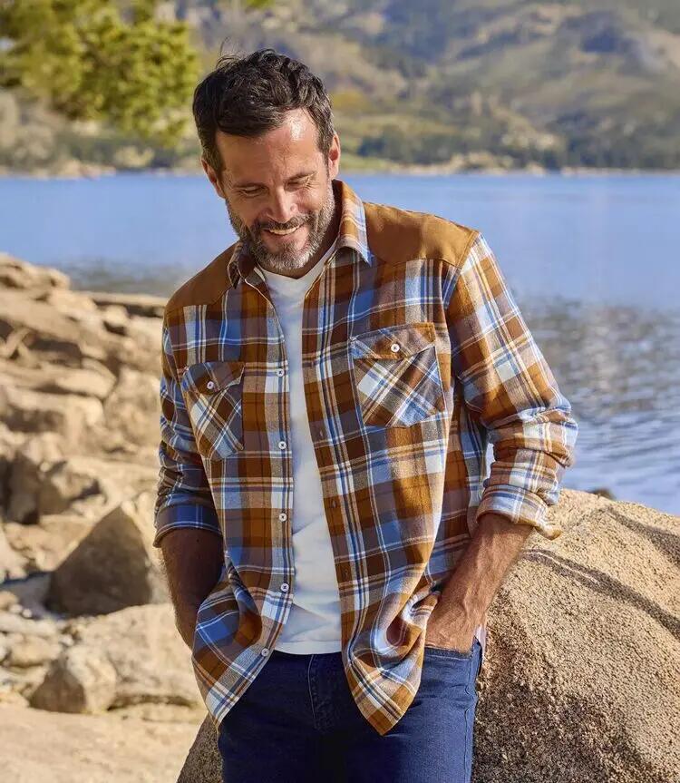 La Chemise Flanelle et Suédine Eté Indien 3/8