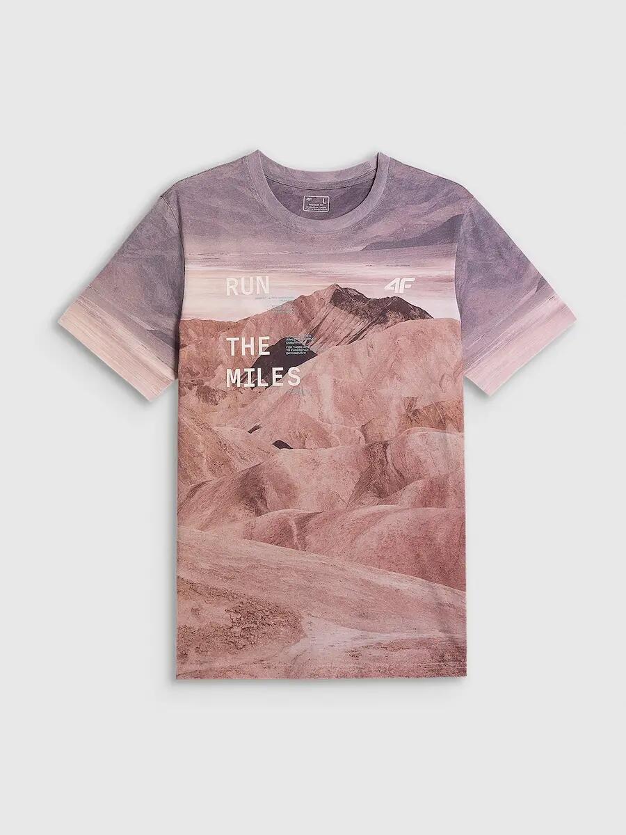 T-shirt regular z nadrukiem męski 4F 4FRSS26TTSHM4229 5/6