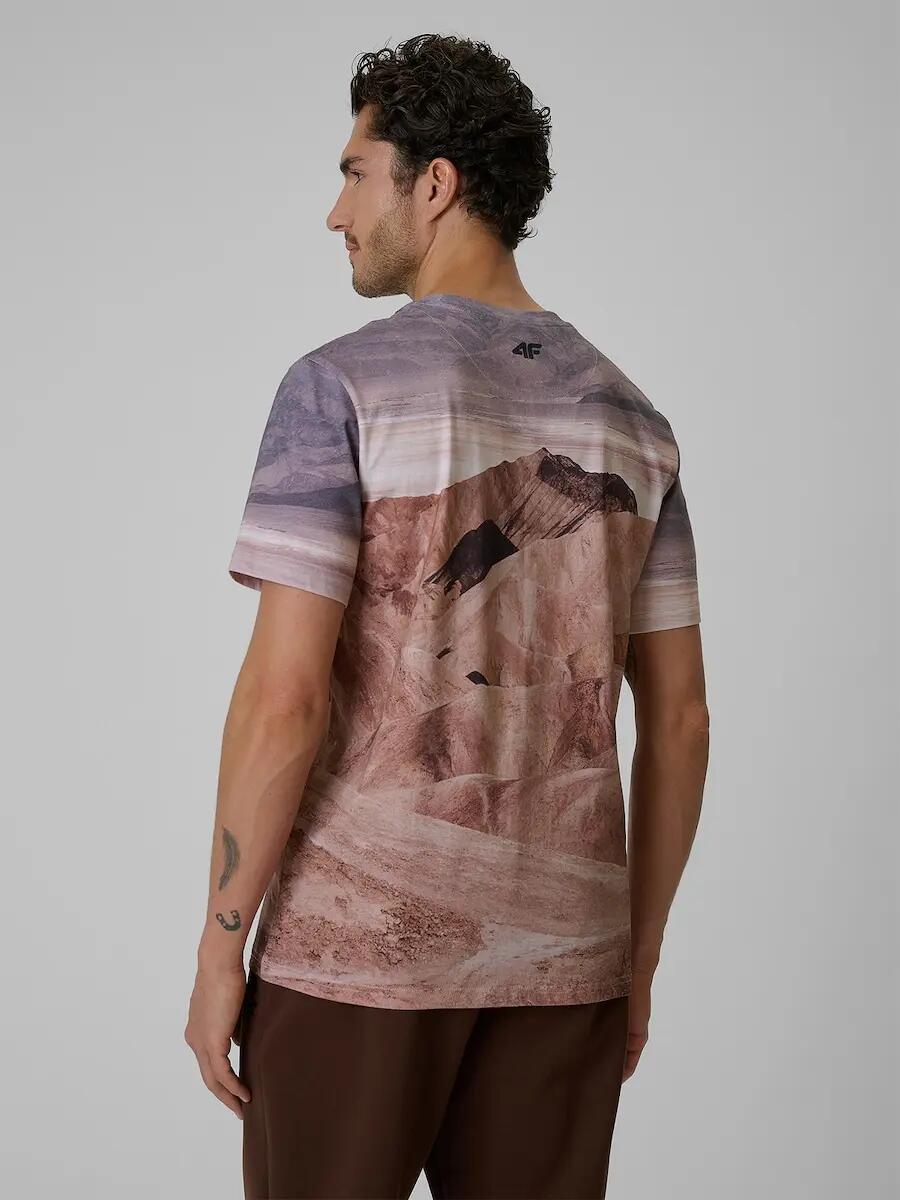 T-shirt regular z nadrukiem męski 4F 4FRSS26TTSHM4229 2/6