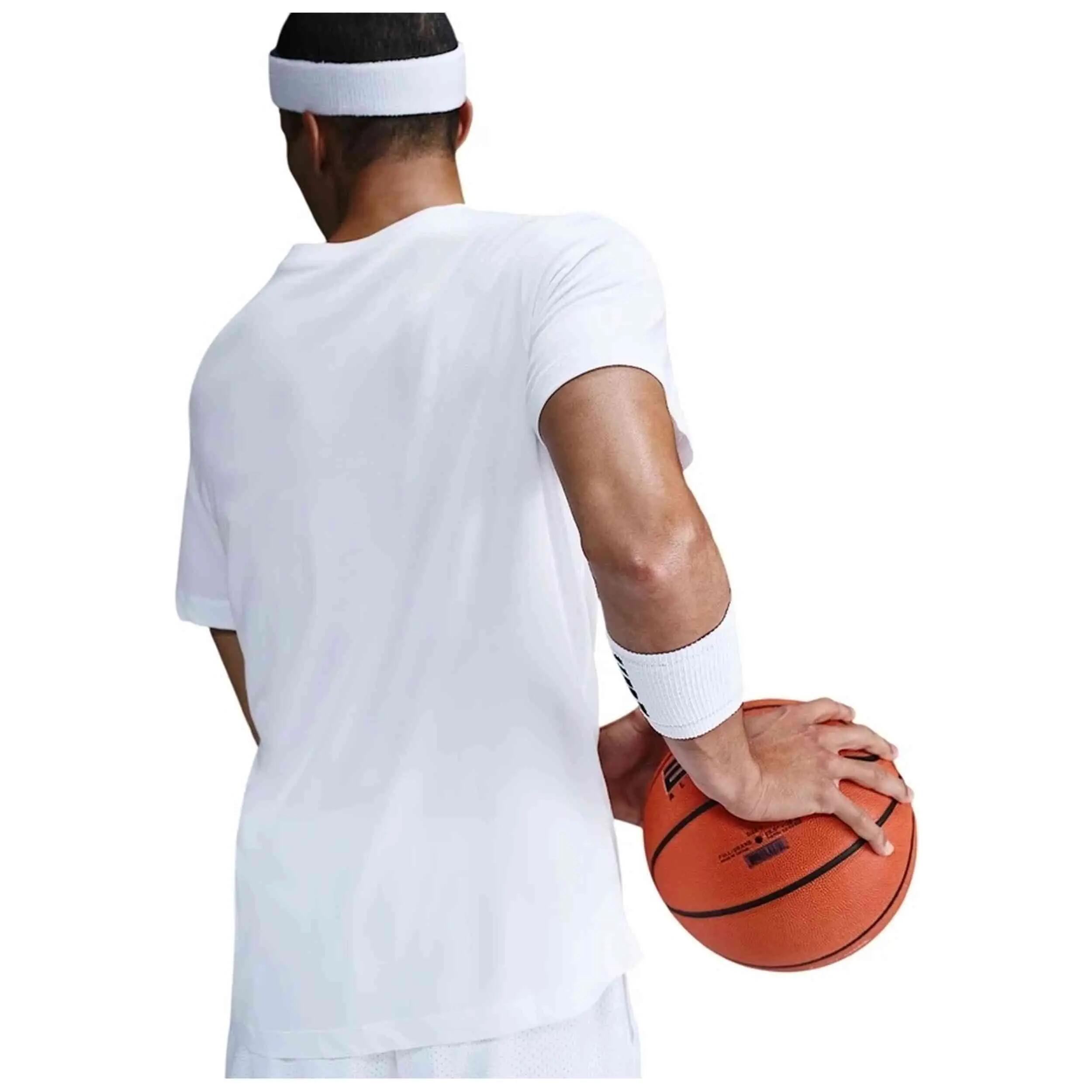 Maglia da basket Nike modello Nike Camiseta Dri-Fit Basketball "White per uomini 3/5