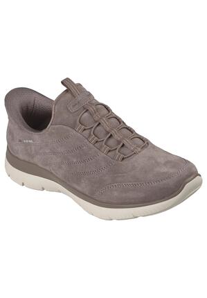 Skechers Summits Luxe Stride Sneaker Slip On Chocolate Taupe