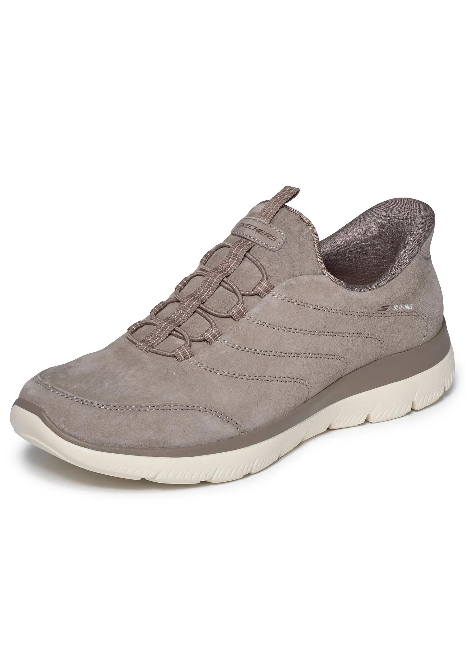 Skechers Summits Luxe Stride Sneaker Slip On Chocolate Taupe 2/6