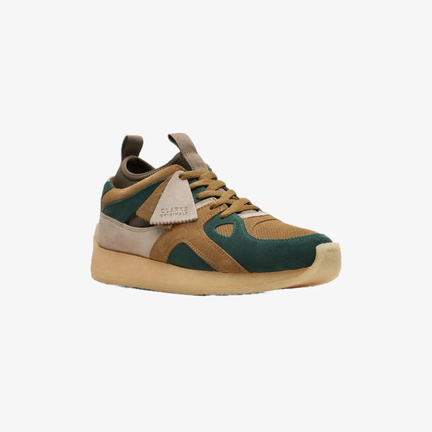 Clarks Breacon Derby Khaki Combi - pantofi casual bărbați 2/4