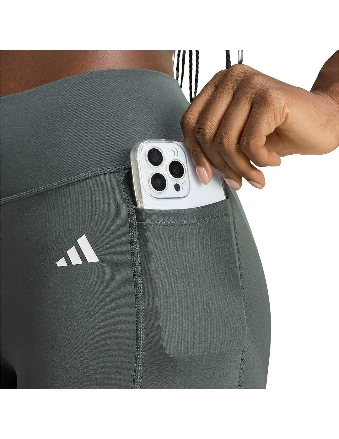 Leggings für Damen Adidas Optime Essentials Grün. 4/5