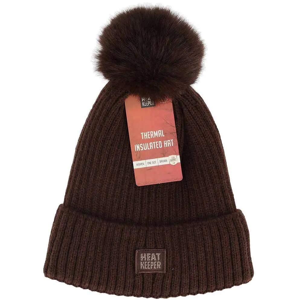 Gorro Térmico con Pompón Mujer - Marrón 4/4