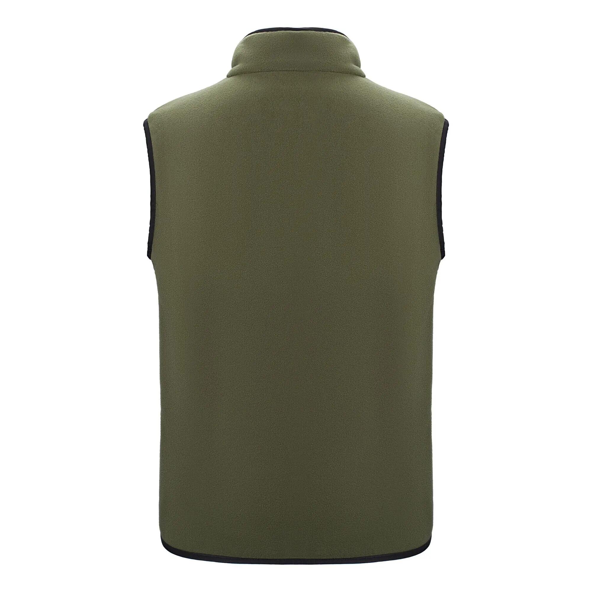 Chaleco Frankie de Polar para Hombre Caqui Oscuro, Negro 2/6