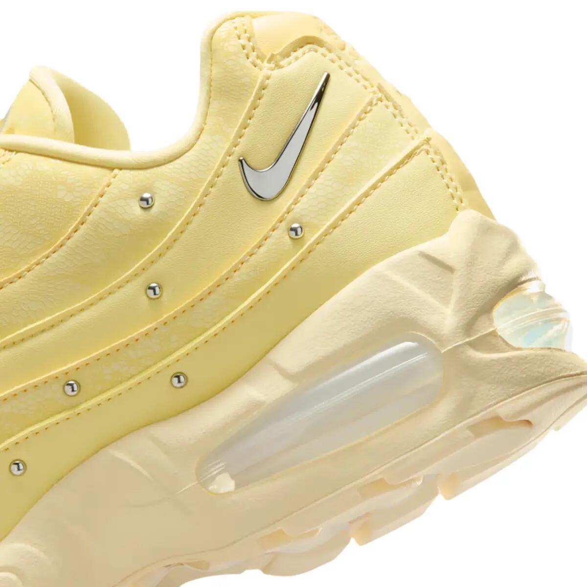 Nike Air Max 95 Soft Yellow Silver Studded (Women's) 6/6