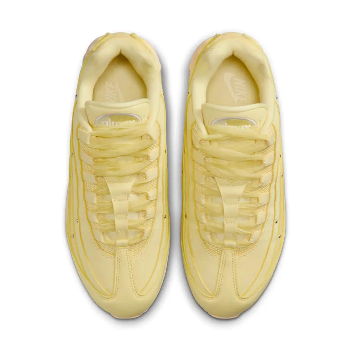 Nike Air Max 95 Soft Yellow Silver Studded (Women's) 5/6