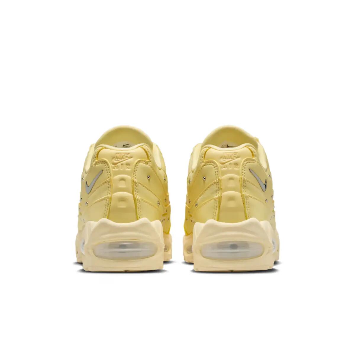 Nike Air Max 95 Soft Yellow Silver Studded (Women's) 4/6