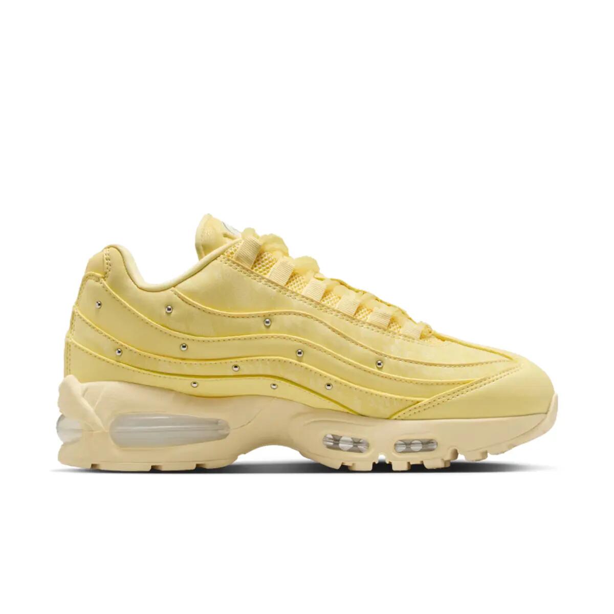 Nike Air Max 95 Soft Yellow Silver Studded (Women's) 3/6