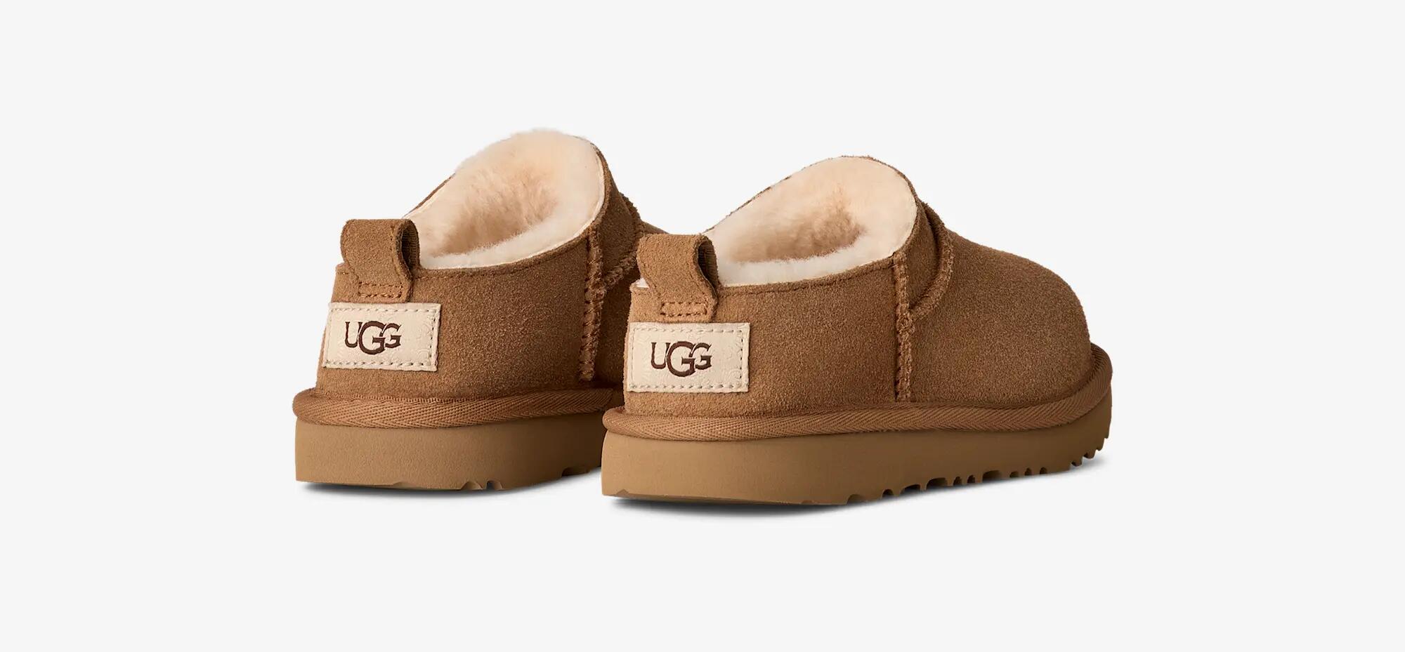 UGG Classic Micro Slipper - Papucă de interior pentru copii, culoare Castan 4/5