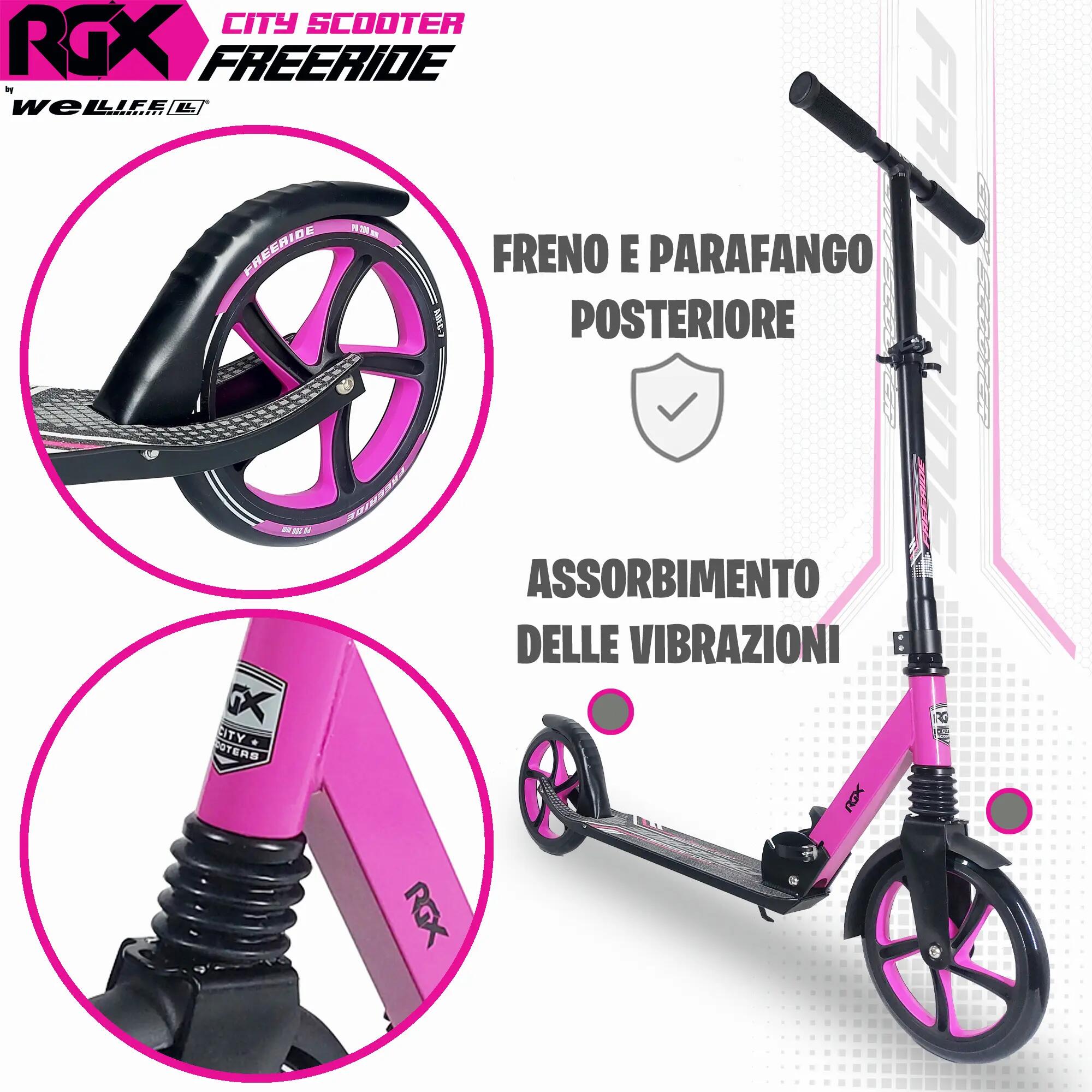 Monopattino Urban 200 mm Pieghevole Bambini 8+ e Adulti Freeride 7/8