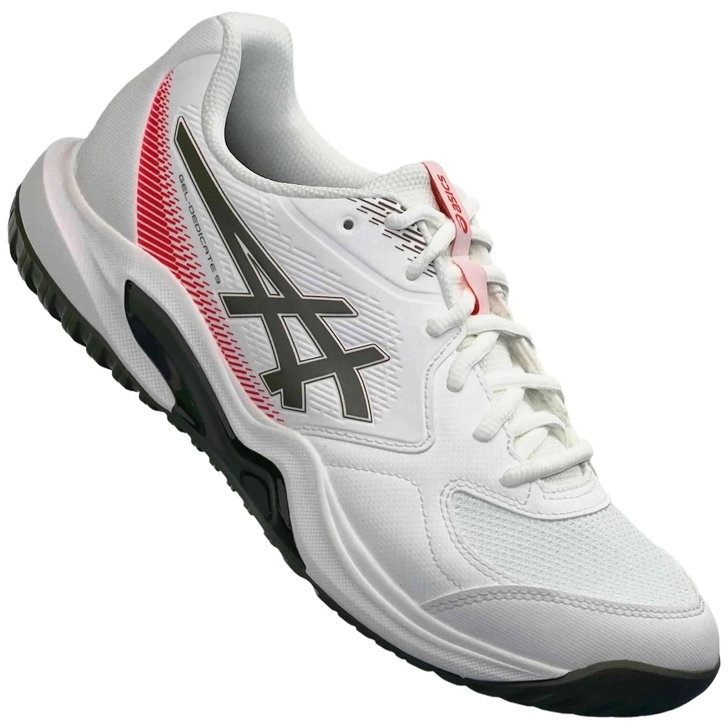 Chaussures de padel Asics modèle GEL-DEDICATE 9 "White/Black" pour homme 2/5