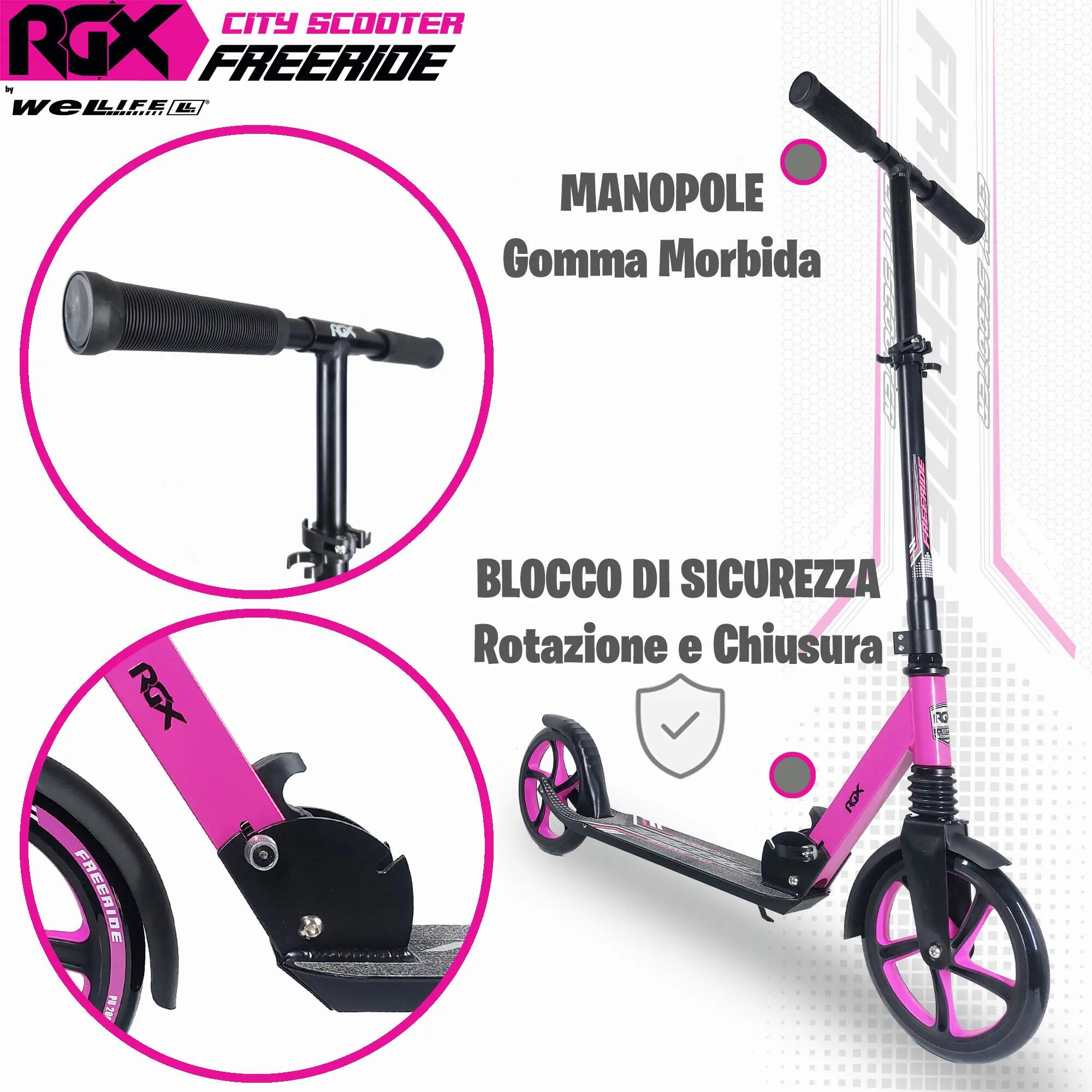 Monopattino Urban 200 mm Pieghevole Bambini 8+ e Adulti Freeride 6/8
