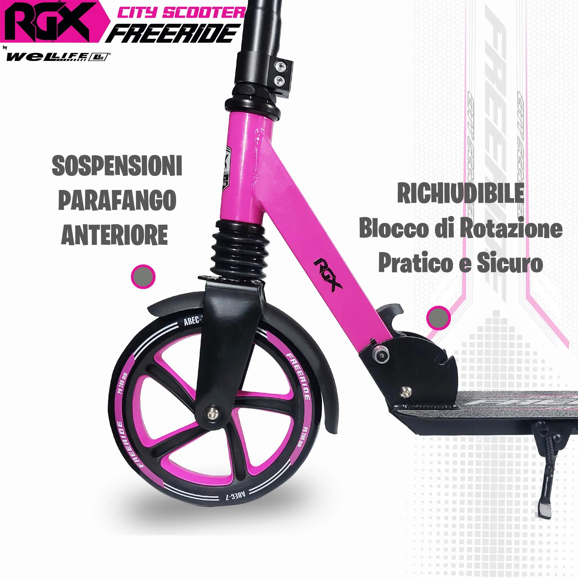 Monopattino Urban 200 mm Pieghevole Bambini 8+ e Adulti Freeride 4/8