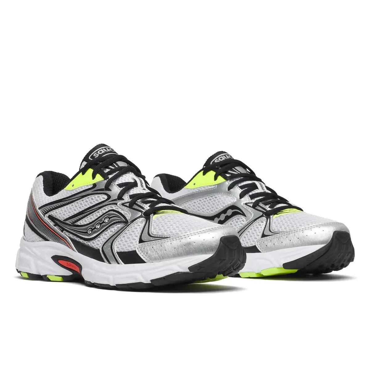 Saucony Grid Ride Millennium White Silver Lime Orange 2/5