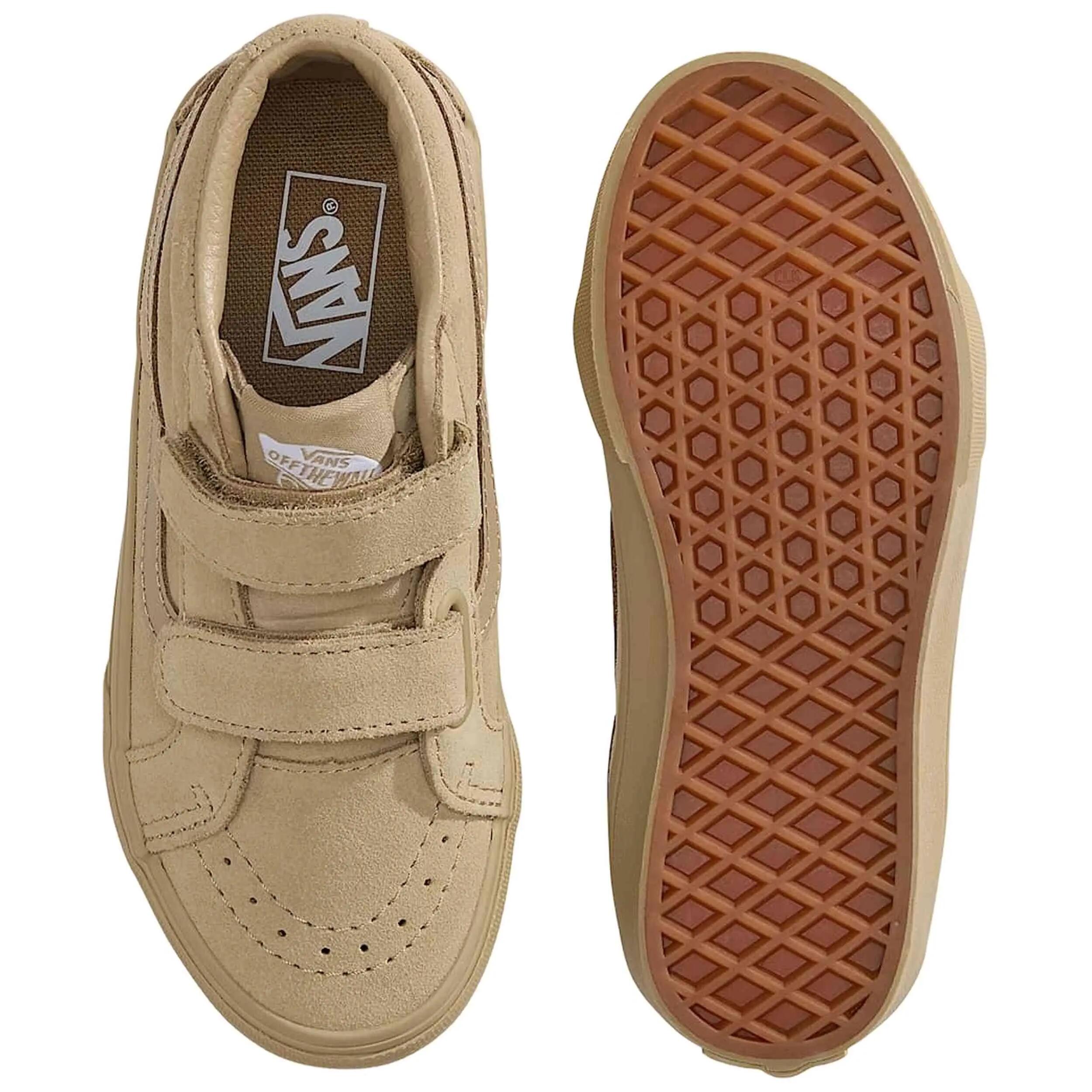 Zapatillas Vans modelo SK8 Mid Reissue V "Beige" para niños unisex 3/4