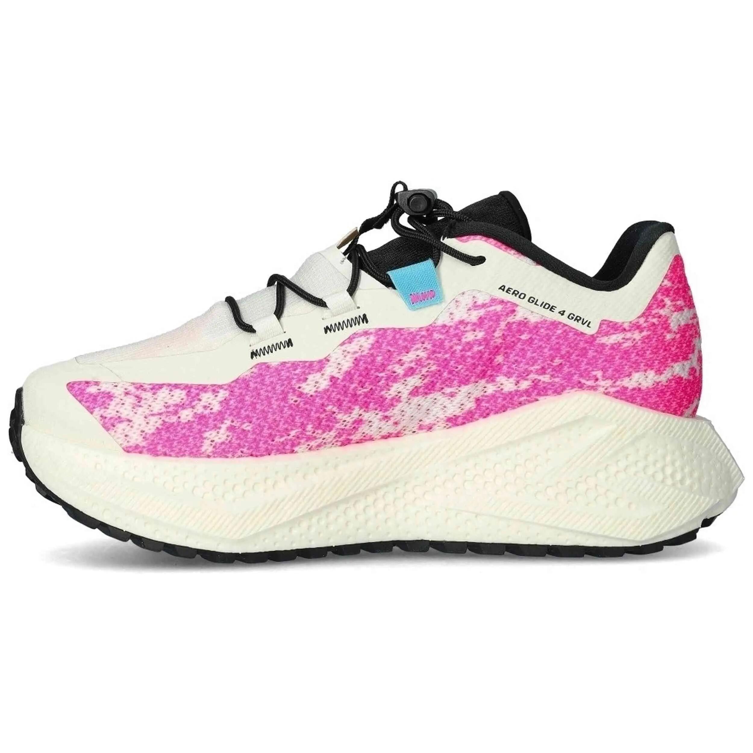 Laufschuhe Salomon Modell AERO GLIDE 4 GRVL "Vanilla Ice/Knockout Pin für frauen 3/5