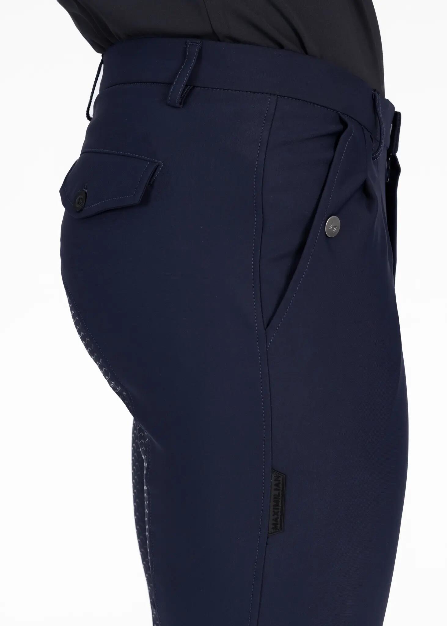 Pantalón Hombre Equitación Maximilian Founder Full Grip Atlántico 5/8