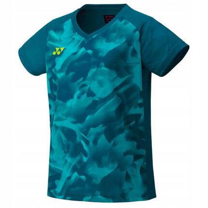 Polo - Badminton - Femme - Manches courtes, col en V - YW0033EX - Bleu paon