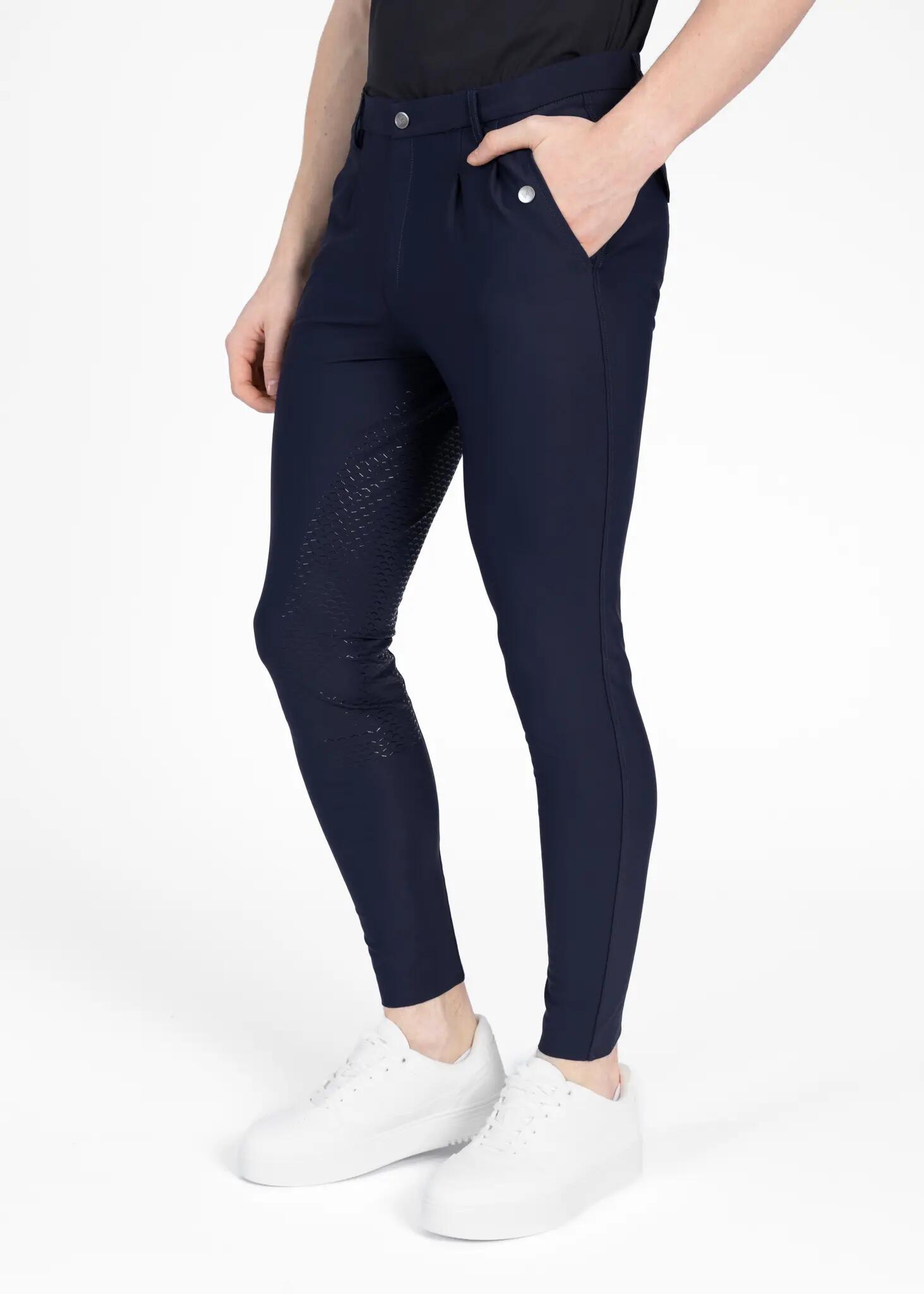 Pantalón Hombre Equitación Maximilian Founder Full Grip Atlántico 2/8