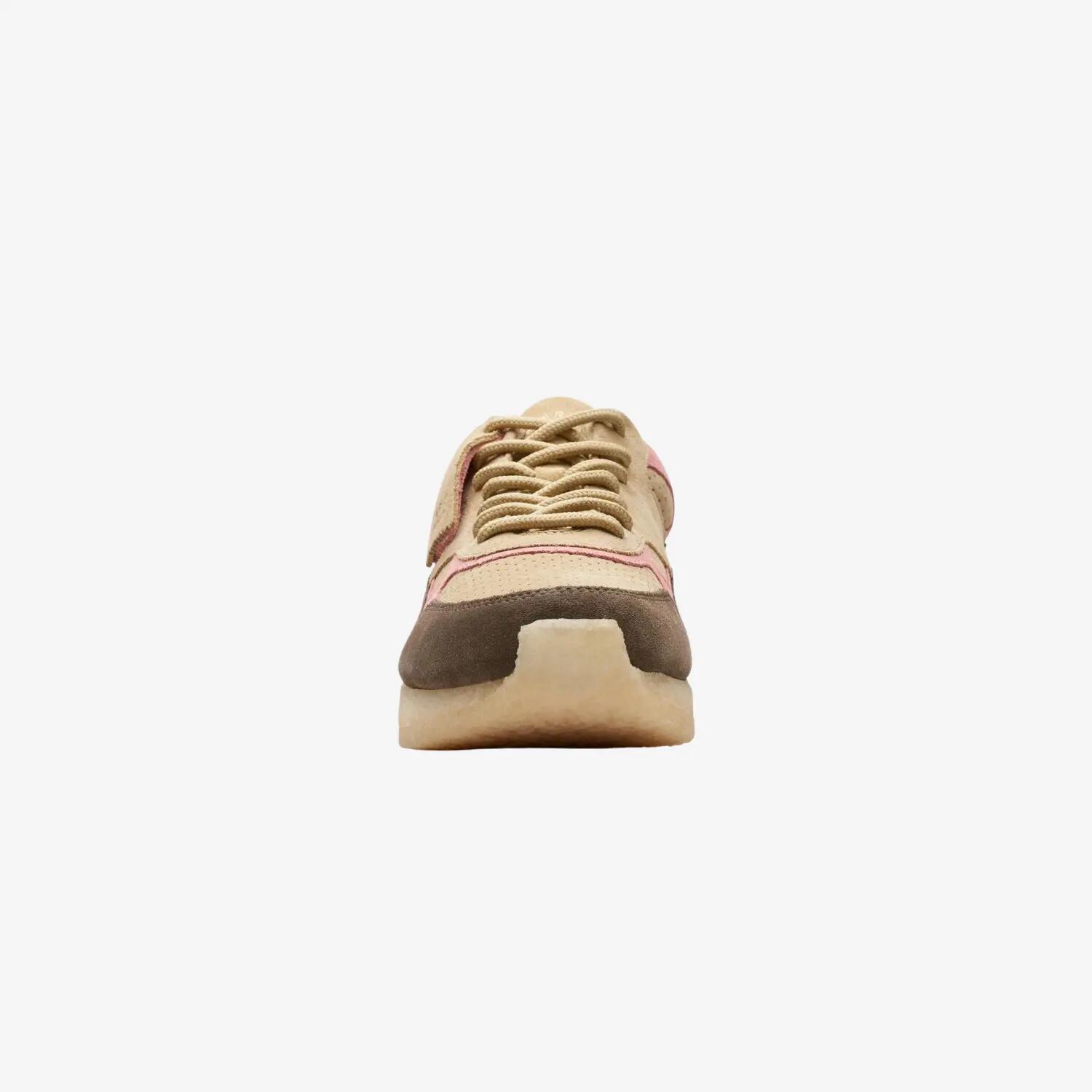 Pantofi casual bărbați Clarks Lockhill Ronnie Fieg 8th Street Dark Brown Combi 3/4